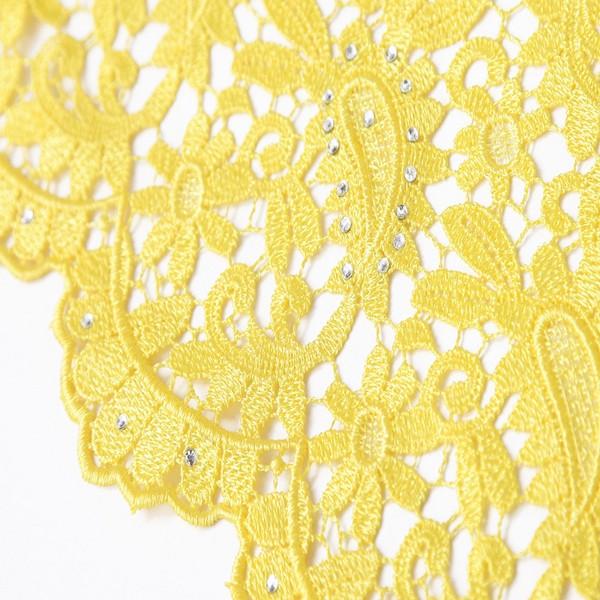 F50264 customizable 51-52" polyester dress making guipure embroidered lace