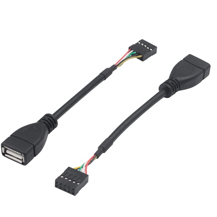 USB Type A Female to 9 Pin Dupont Female Header Motherboard Adapter Cable