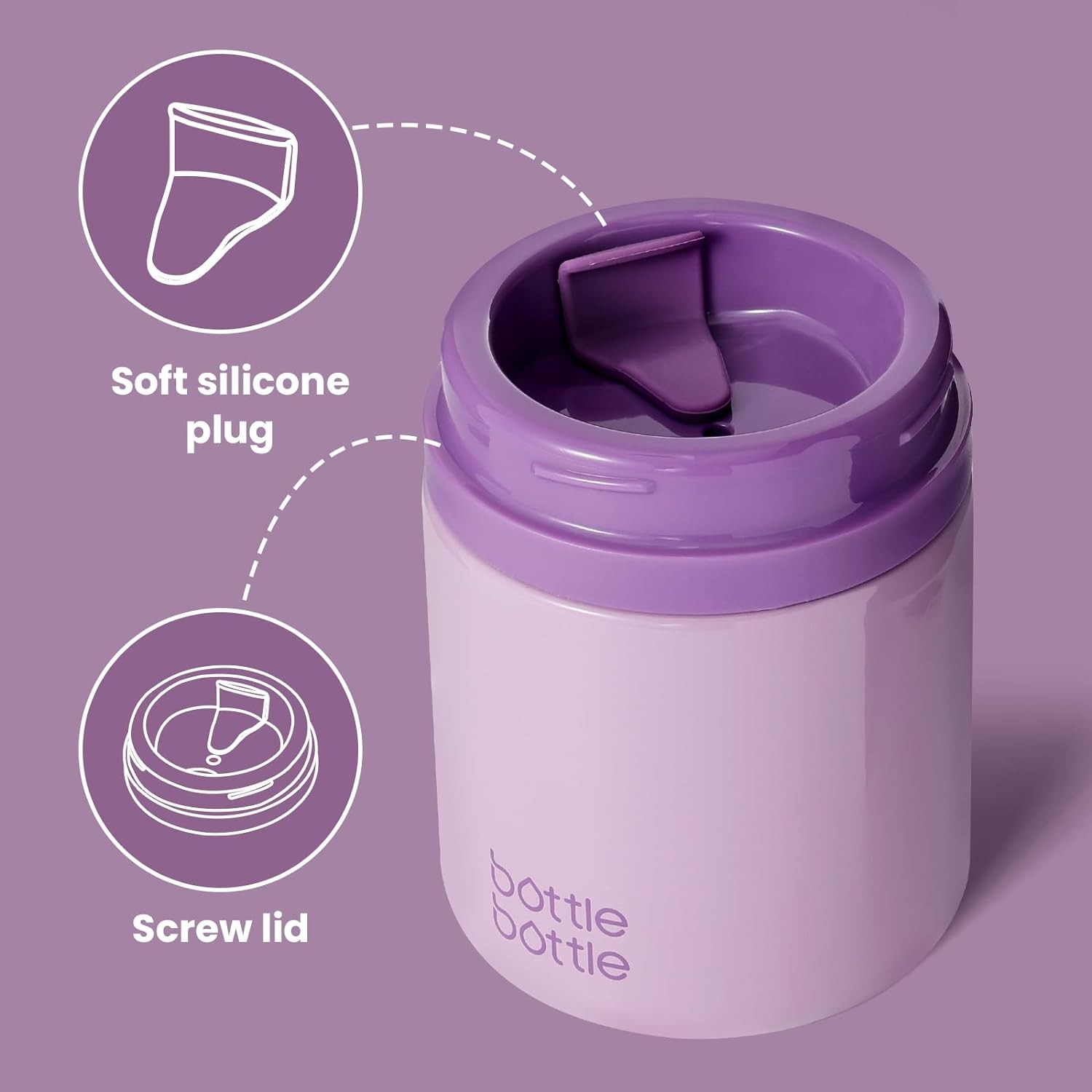 Custom Double Section Vacuum Travel Mug 2in1 Coffee Tumbler 13 Ounces