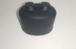 Black Silicone Rubber Parts Cylindrical Rubber Handle Sleeve 1*25mm