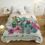 Multipurpose Double Flannel Blanket 100*120cm for Home Travel