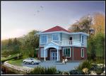 Modern Luxury Light Steel Villa House / Two Story Prefab House With Garage