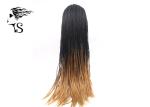 Ginger Blonde Ombre Box Braids Synthetic Lace Front Wigs For African American