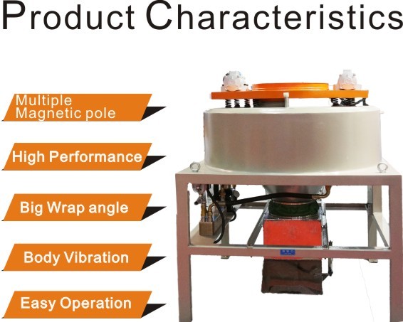 Large Wrap Angle High Intensity Magnetic Separator For Ore powder quartz feldspar
