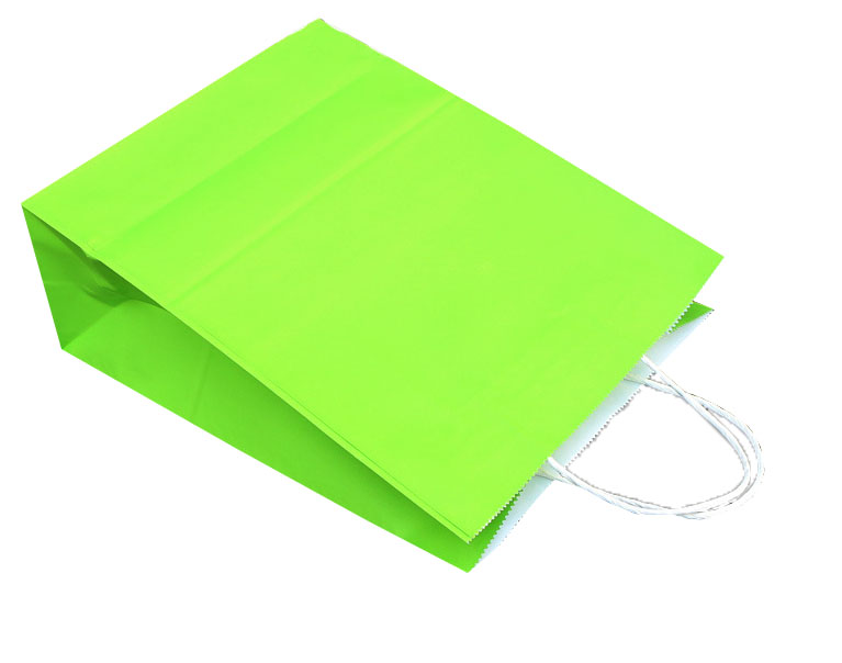 Recyclable Kraft Bags With Handles , Kraft Shopping Bags 34X26X12 Cm