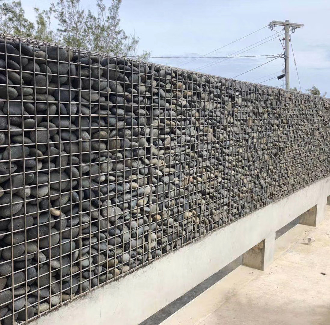 Galvanized Welded Mesh Gabion Walls for Stone Retaining Applications Design