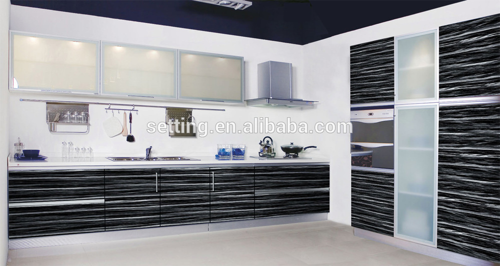 Wood grain acrylic sheet faced mdf for furniture