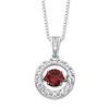 Colors in Rhythm Necklace Garnet/White Topaz Sterling Silver