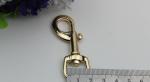 Bag purse zinc alloy light gold d ring 16 mm dog collar snap hook with nickel