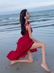 Super Fairy Red 105cm Ladies Summer Beach Dresses