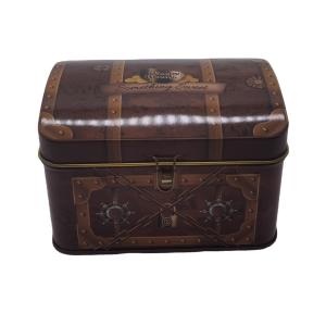 Wholesale Jewelry Storage Custom Tin Can Small Treasure Chest Tin Box Candies Gifts Packaging from china suppliers