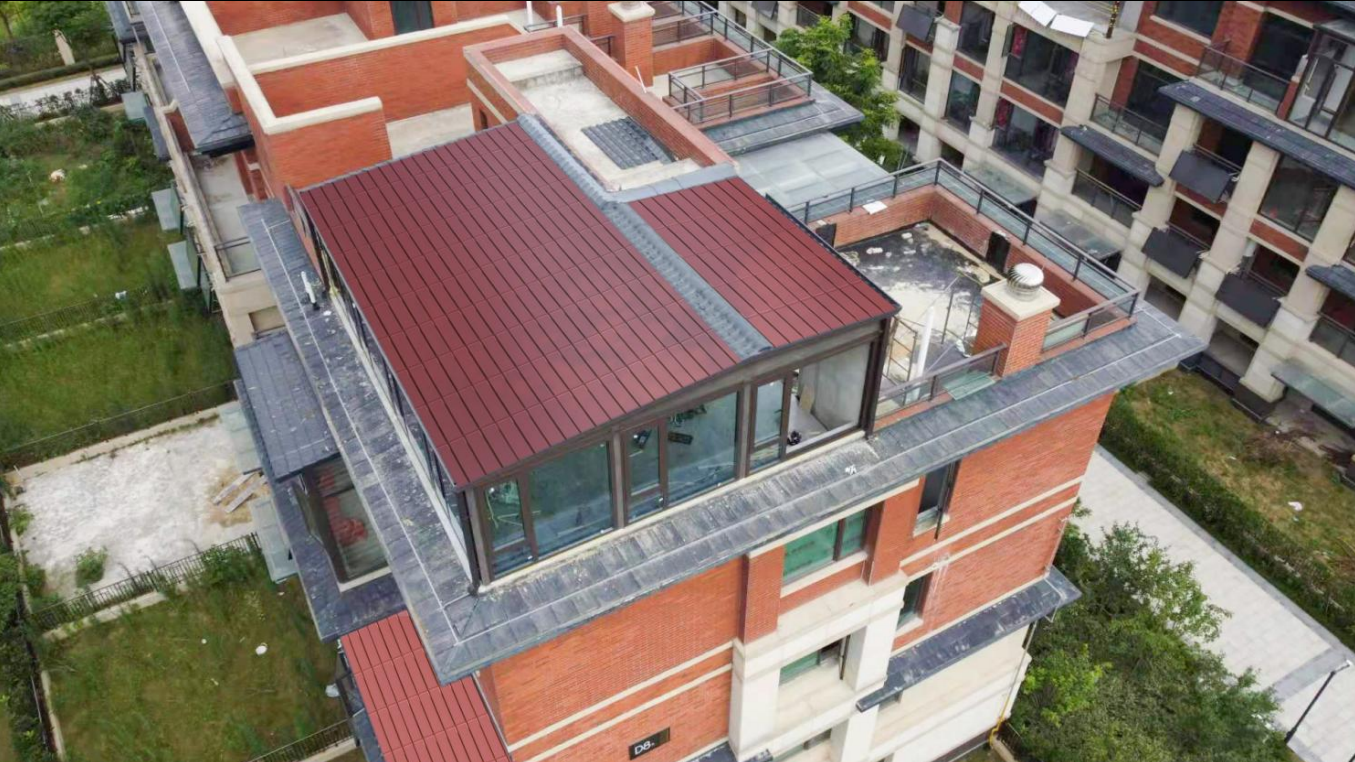 Long-Size Black Monocrystalline Solar Roof Tile - 105W High Power Panel with 188W/m² Efficiency