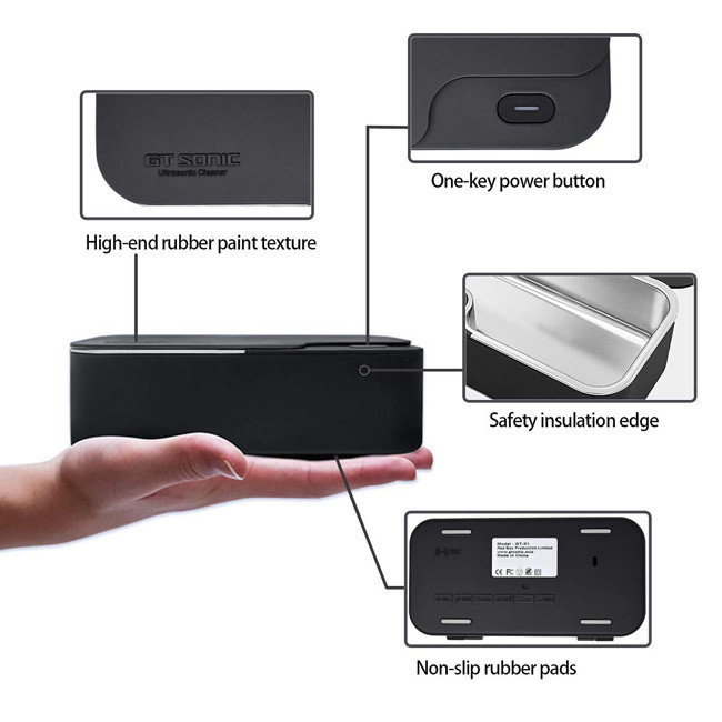 SUS304 18W 48kHz Heated Ultrasonic Cleaner Portable Easy Operation