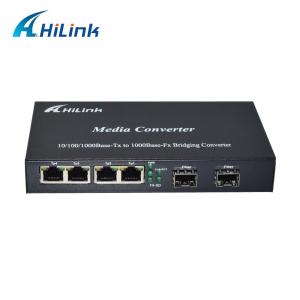 Wholesale 10/100/1000BASE Brisging Converter 4-Port 10/100/1000M UTP Ports 2-Port SFP Slot TX from china suppliers