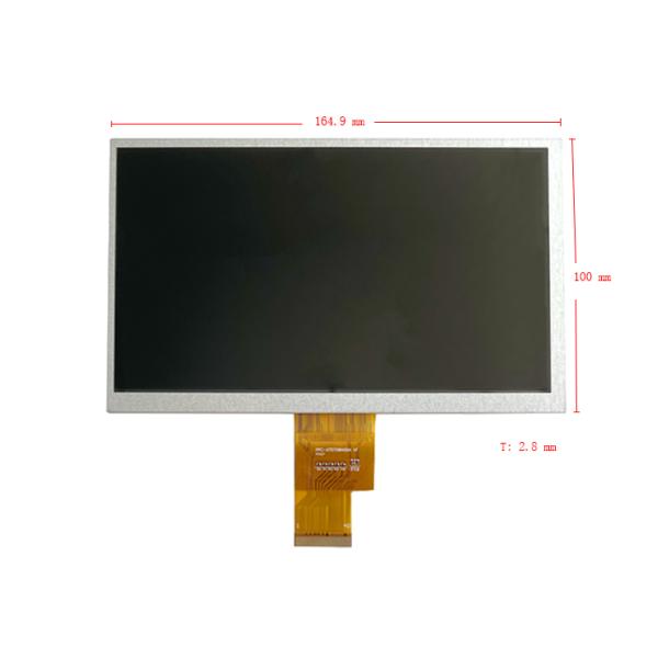 7 Inch TN 1024x600 Resolution TFT LCD Screen LVDS Interface 1000nits Brightness LCD Display