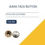 Antique Brass Custom / Inlaid Jeans Tack Shank Button / Leather Clothing Bulk