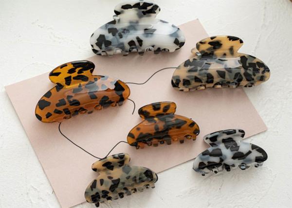 Korean high-grade acrylic hair clip girls ponytail hair accessories marbling