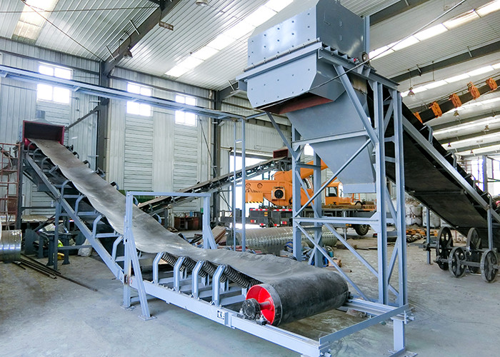 Black Impact Roller Inlet 0.8m/s Speed Sand Conveyor Belt Machine