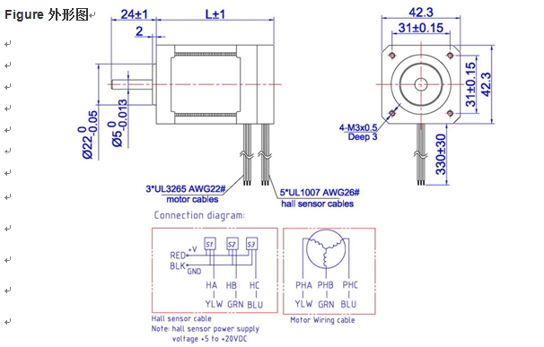 26W BY42BL01 4000rpm 24VDC high speed dc motor