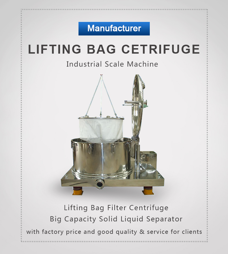 Flat Plate Structure Machinery Salt Fully Enclosed Basket Centrifuge Separator Solid Liquid Separation Filter Bag Centrifugte