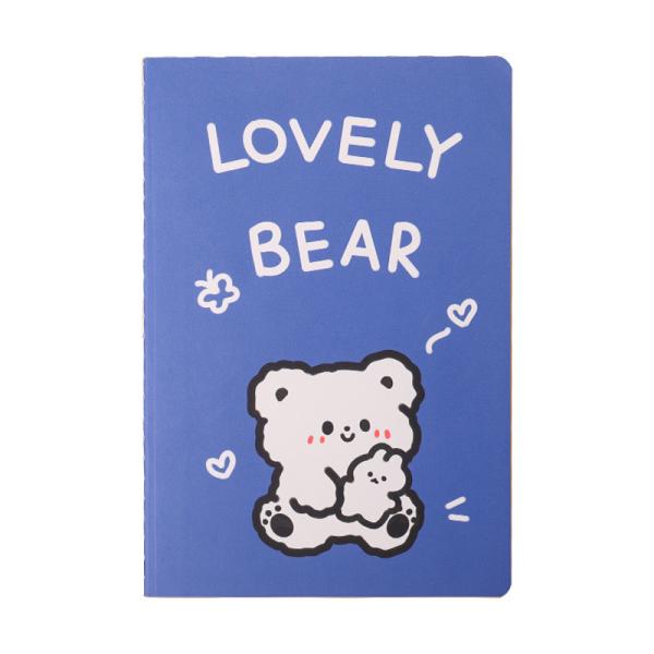 Kawaii Cartoon Little Bear Notebook A5 Size No Adhesive Perfect for Stationery