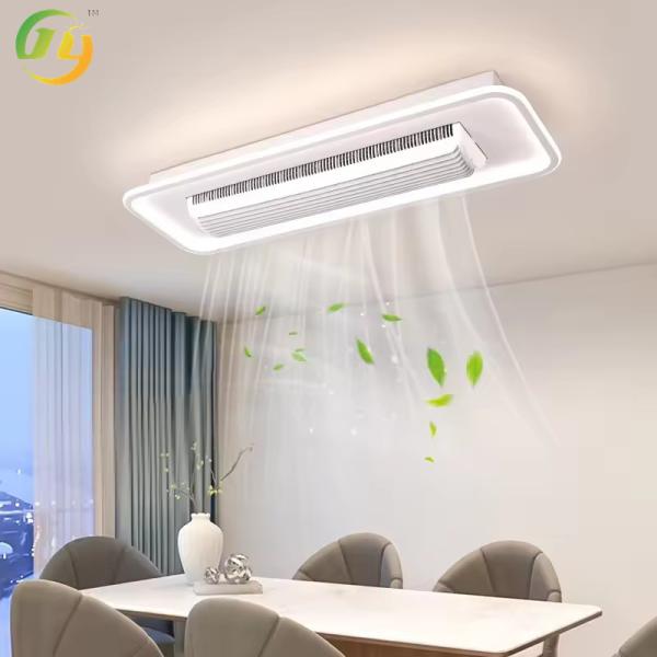 SENKAI Modern Simple Bladeless Ceiling Fan LED Light Living Room White Led