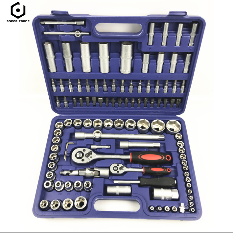 108PC ratchet wrench set auto repair auto home hardware tools manufacturers direct 108 pieces of sleeve set