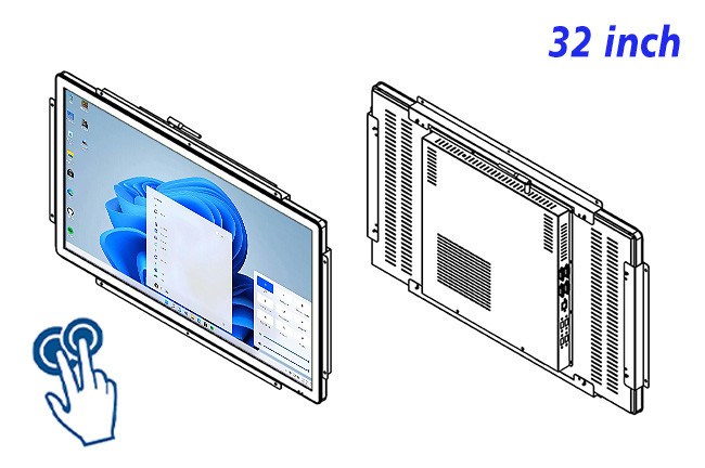 32-Inch Windows Interactive Vision Console for Large-Scale Retail Interfaces, Public Service Dashboards, Command Centers, and Educational Platforms