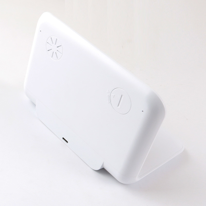 Plastic Collapsible Clock Wireless Charger White Color 20W Fast Speed