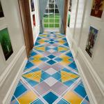 3D Printed Flower And Geometric Commercial Floor Mat Entrance Corridor Stairway