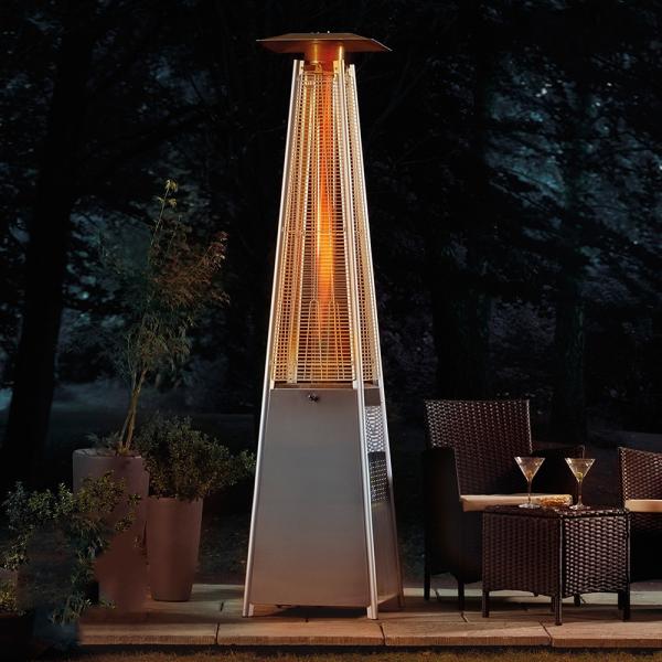 Outdoor 2270mmH stainless steel silver mushroom gas heater backyard creations