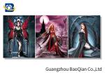 Beauiful Girl And Beast Wall Decoration With Black Frame , 3d Flip Picture