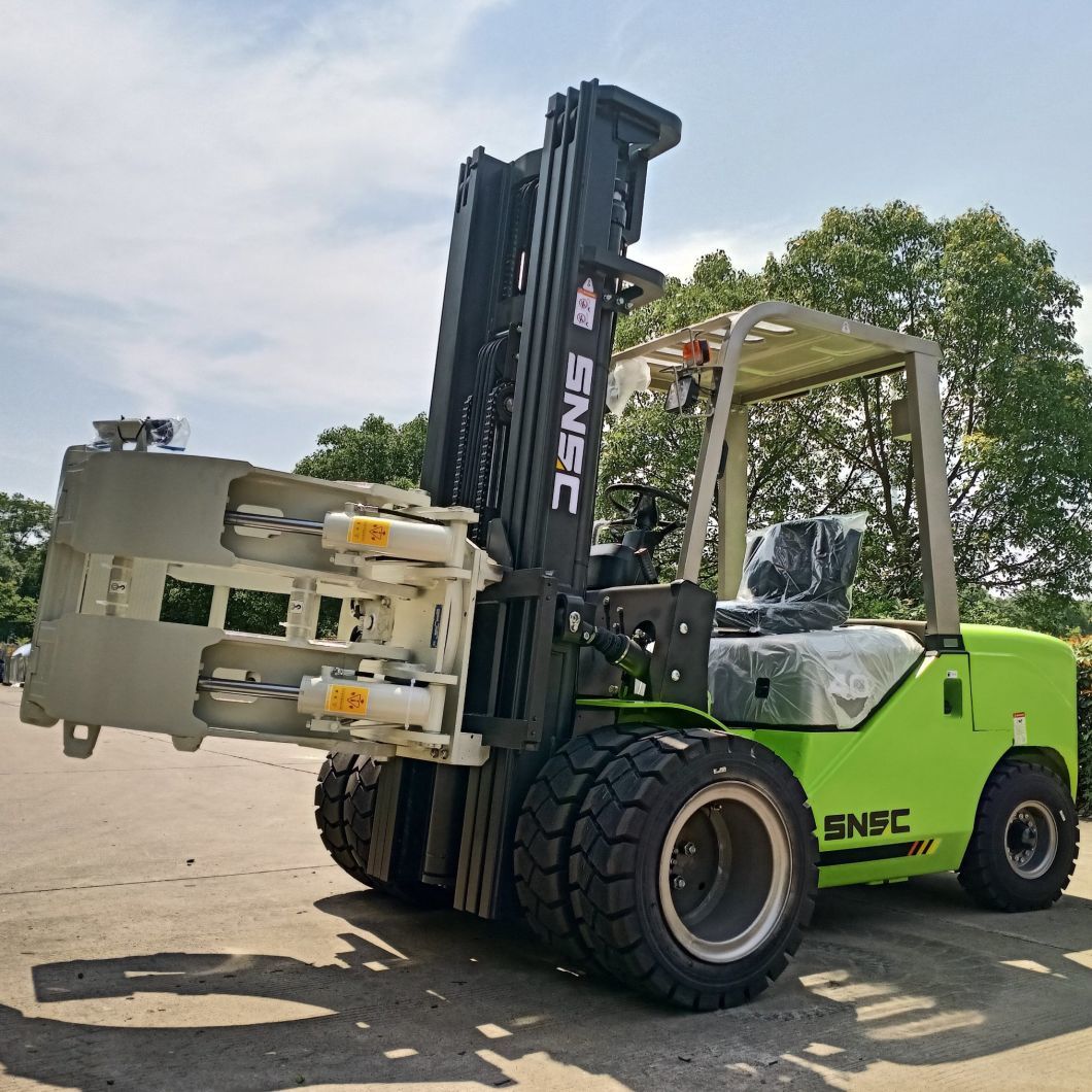 4ton Carretilla Elevadora Diesel Gas Proapne Forklift Montacargas Paper Roll Clamp