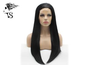 Wholesale Silky Straight Black Synthetic Lace Front Wigs with Large Density for Celebritys from china suppliers