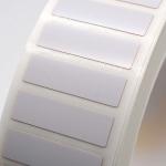 23.5mmx7mm Permanent Adhesive Label 1.5mil White Matte High Temperature