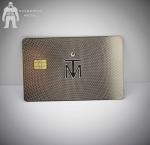 Golf Club Laser Engraved Metal Business Cards Glossy Frosted Surface Finishing