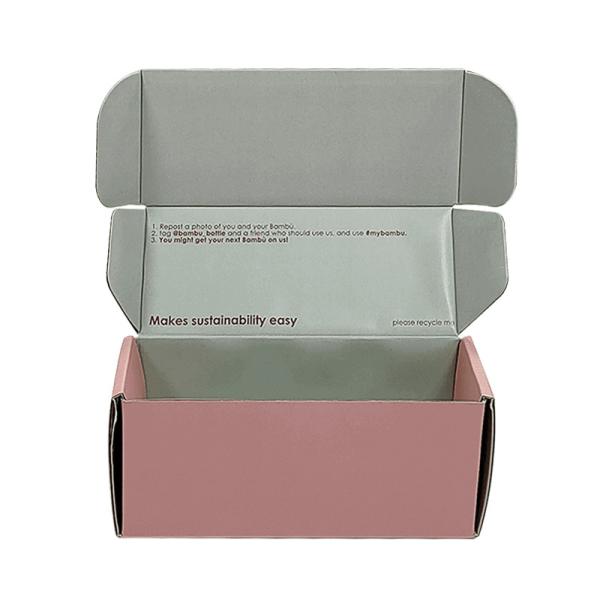 Custom Logo Jewelry Box Pink Cosmetic Paper Gift Corrugated Box Packaging Box