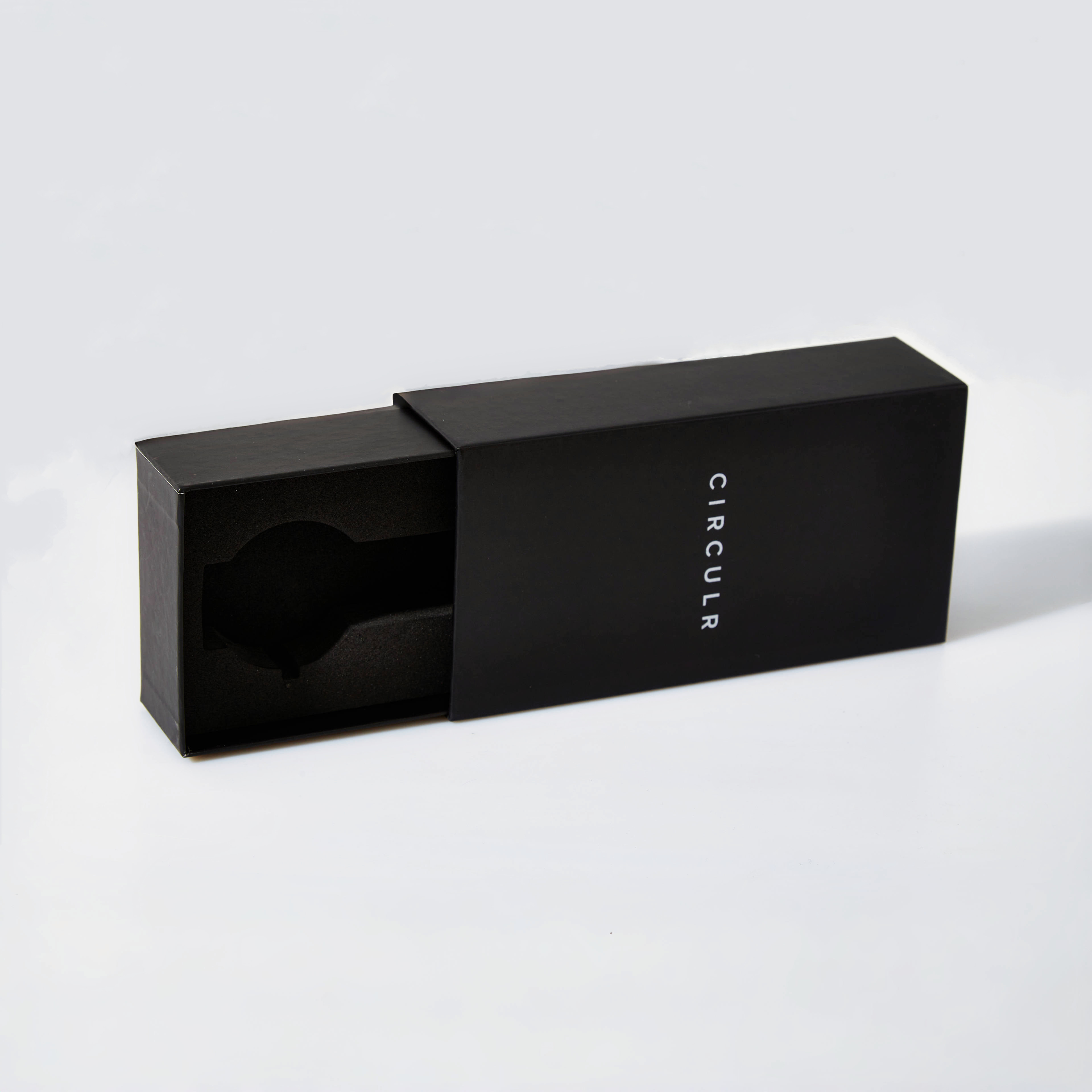 Custom Luxury Logo Printed Black Cardboard Gift Paper Box Women / Men Watch Box With Sponge Tray