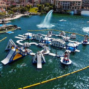 Wholesale 0.9mm PVC Inflatable Lake Water Games Aqua Park Obstacle For Beach from china suppliers
