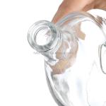 700ml Clear Spirit Glass Bottle Unique Design for Brandy Base Material Super