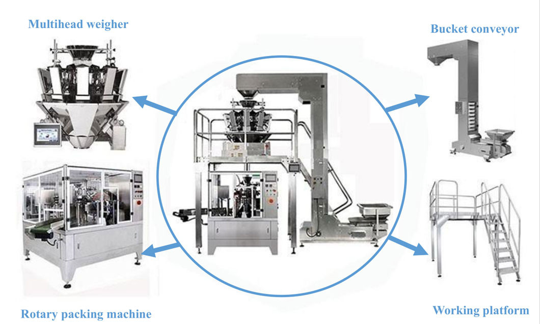 300g 500g Flat Pouch Cashew Nuts Packing Machine Multi Function