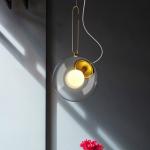 Nordic Glass Ball Pendant Lights Industrial Lighting Clear interior lighting(WH