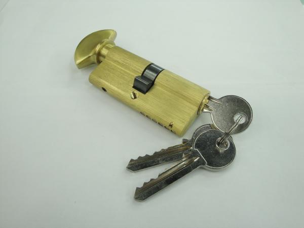 70mm(35*35) Euro Profile Single Brass Cylinder Lock with 3 brass normal keys