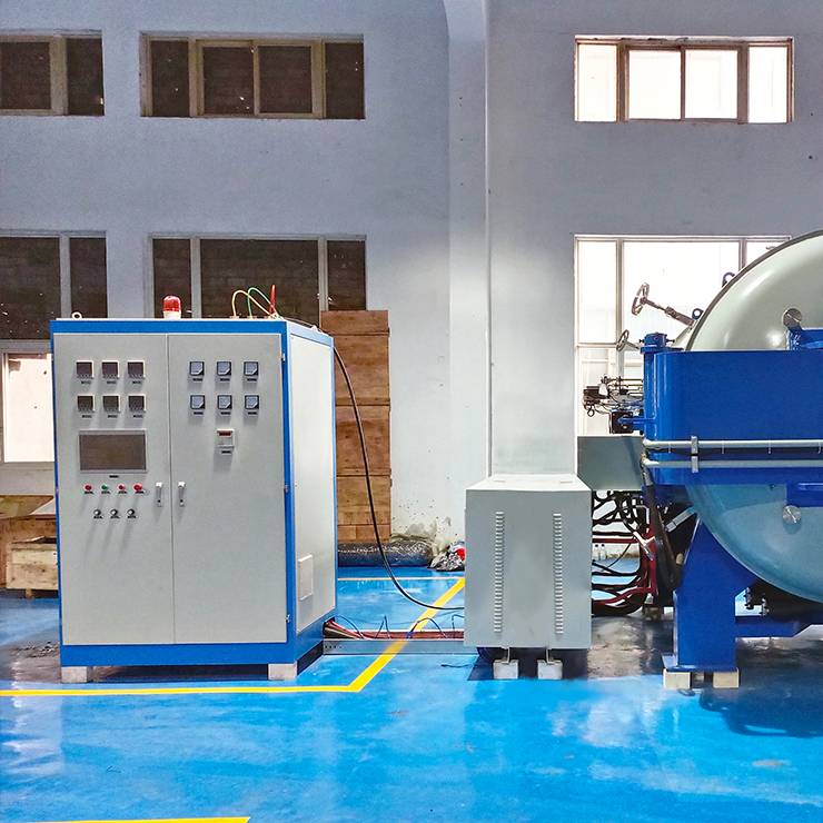 1800C Vacuum Carbonization Induction Furnace Horizontal Structure With PLC Control