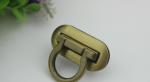 Popular fashion simple design oval shape zinc alloy nickel color metal locks for