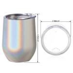 Egg Shaped 12 Oz Vacuum Insulated Tumbler Custom Stainless Steel Wine Tumbler
