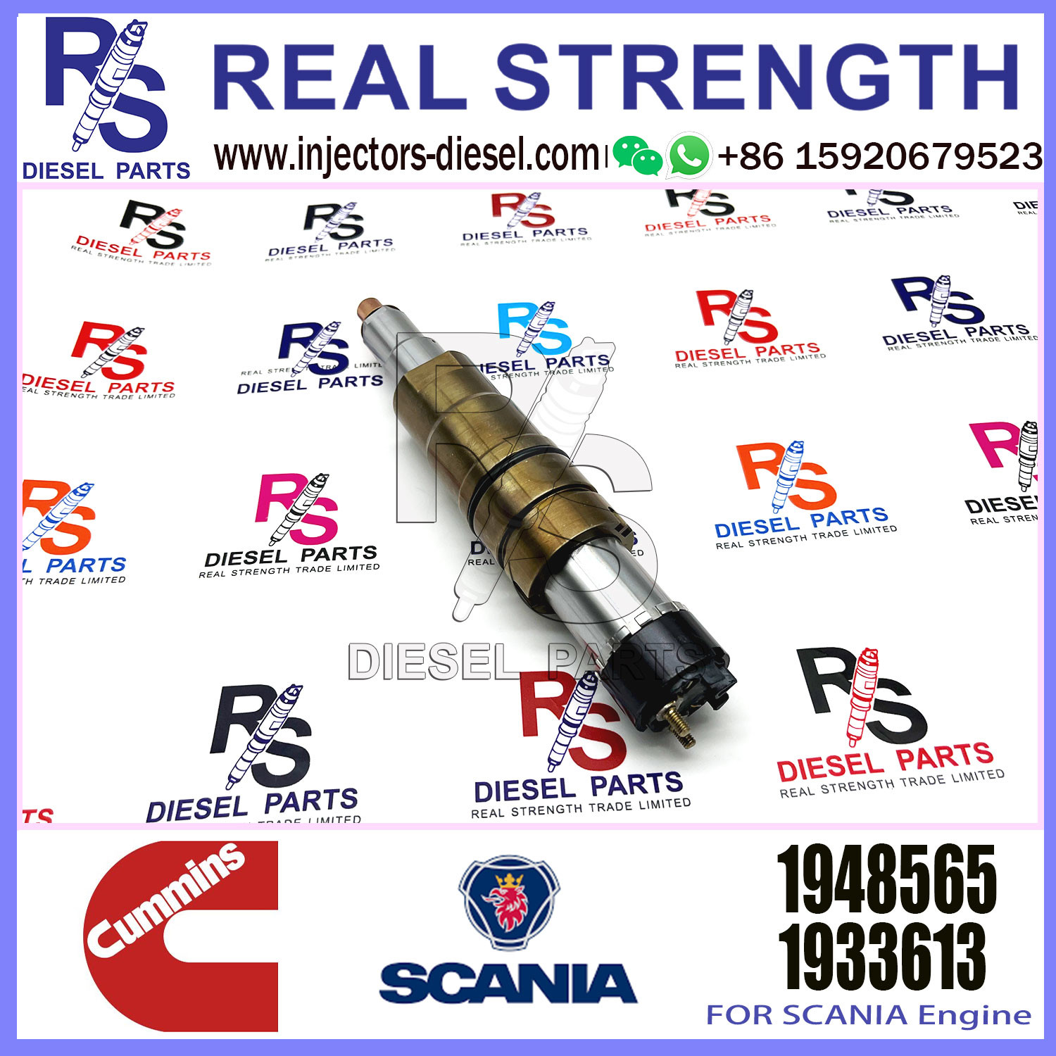 Diesel Common rail fuel injector 1948565 1933613 2029622 2030519 for SCANIA Excavator