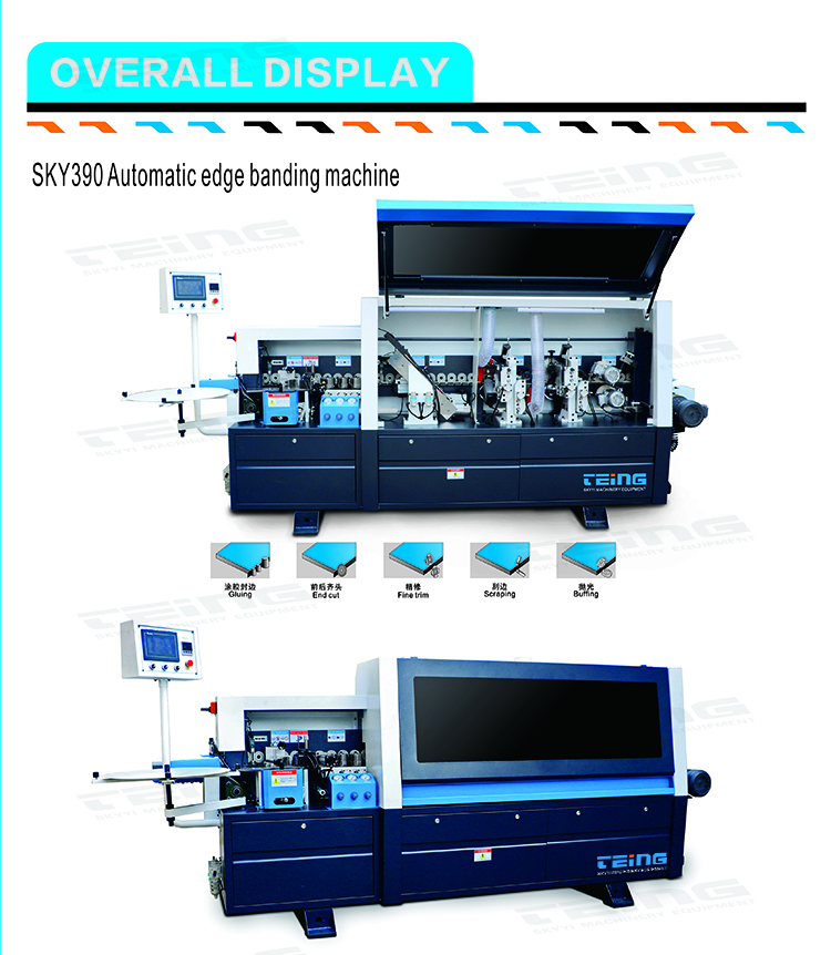 CE Certified Automatic Edge Bander SKY390 and Panel Length ≥120mm for Woodworking