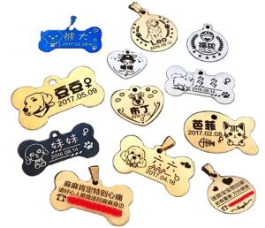 Wholesale Laser Custom Pet LOGO Dog Tag Custom Identity Card ID Card Dog Card from china suppliers