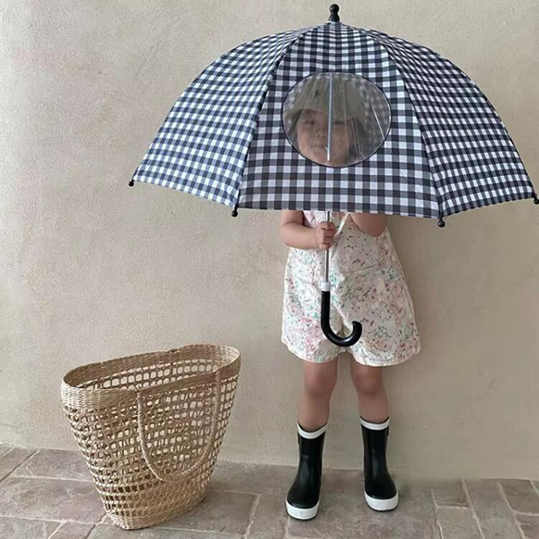 Windproof Transparent Kid's Umbrellas 19 Inch 8 Ribs 300g Weight
